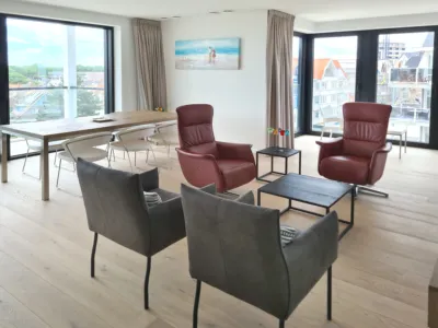 Branding A41 appartement met zeezicht in Cadzand Zeeland woonkamer