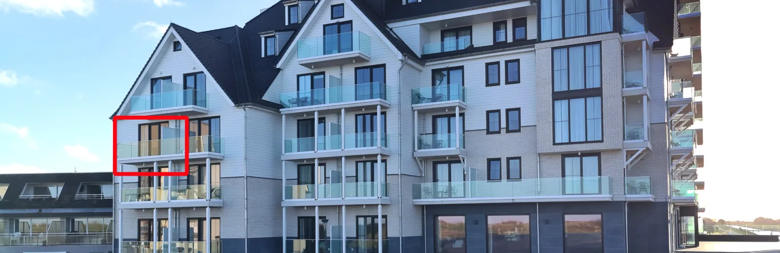 Residentie de Schelde 301 appartement met zeezicht in Cadzand Zeeland voorzijde