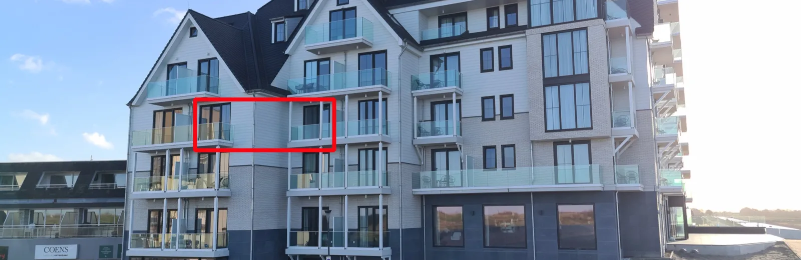 Residentie de Schelde 302 appartement met zeezicht in Cadzand Zeeland voorzijde