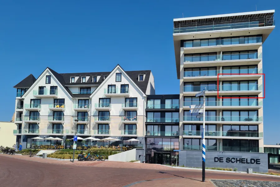 Residentie de Schelde 5B appartement met zeezicht in Cadzand Zeeland voorzijde